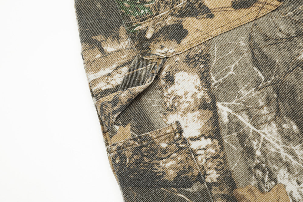 Leaves Camouflage Workwear Shorts Men