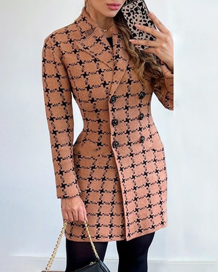 Elegant Long-Sleeved Collar Coat