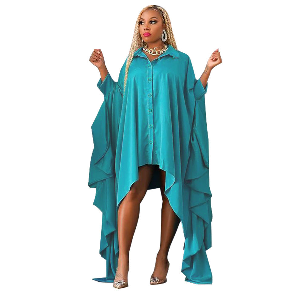 Sculpted Comfort Plus-Size Batwing Dress