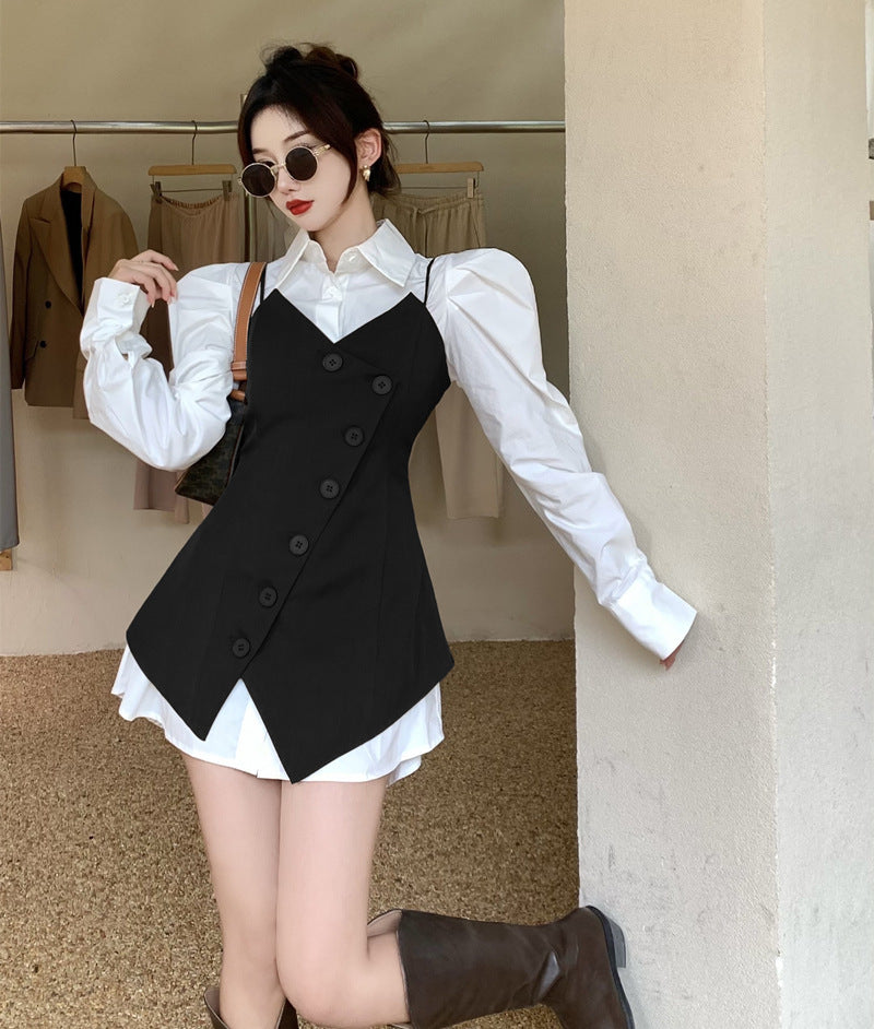 Curved Waist Irregular Blouse – Unique Design for Every Occasion