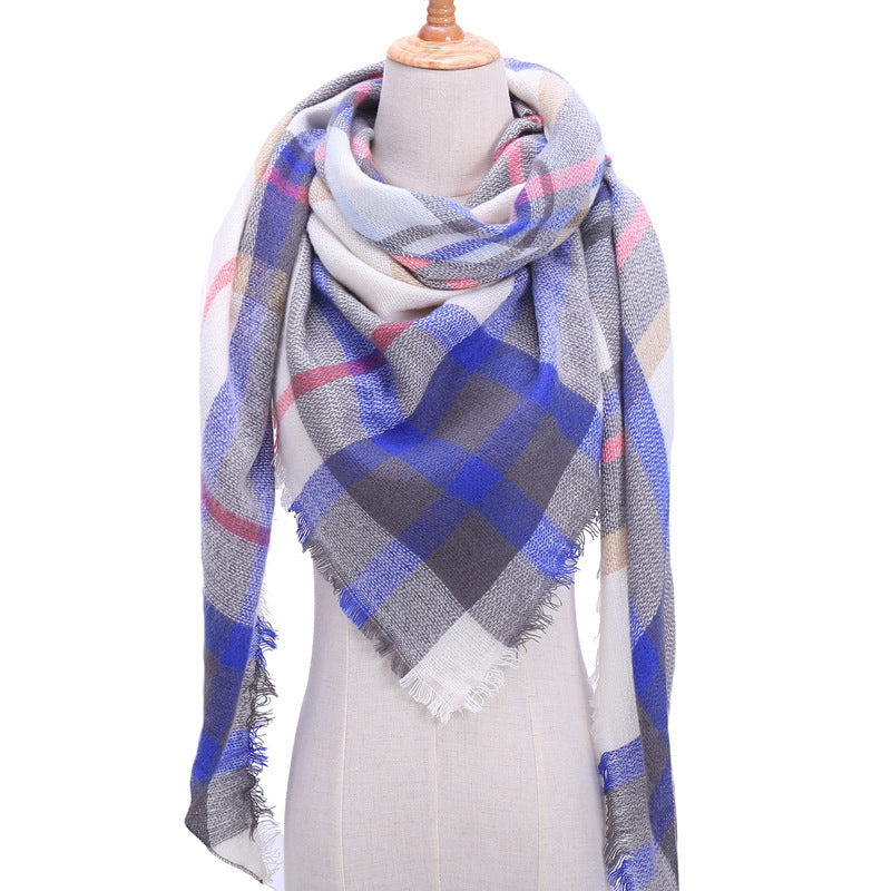 Autumn Plaid Cashmere Wrap