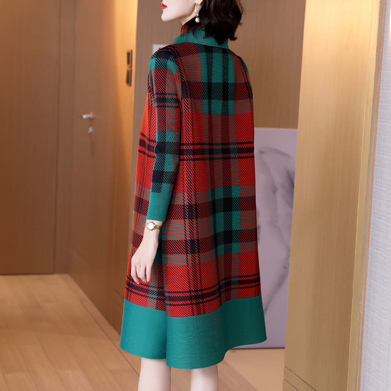 Sophisticated Pleats Mother’s Dress