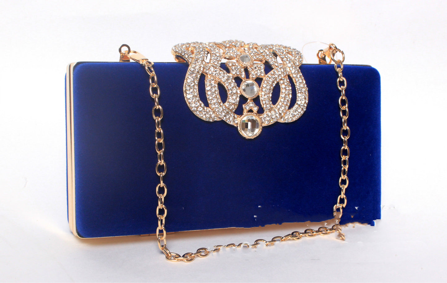 Rhinestone Crown Suede Ladies Bridal Bag
