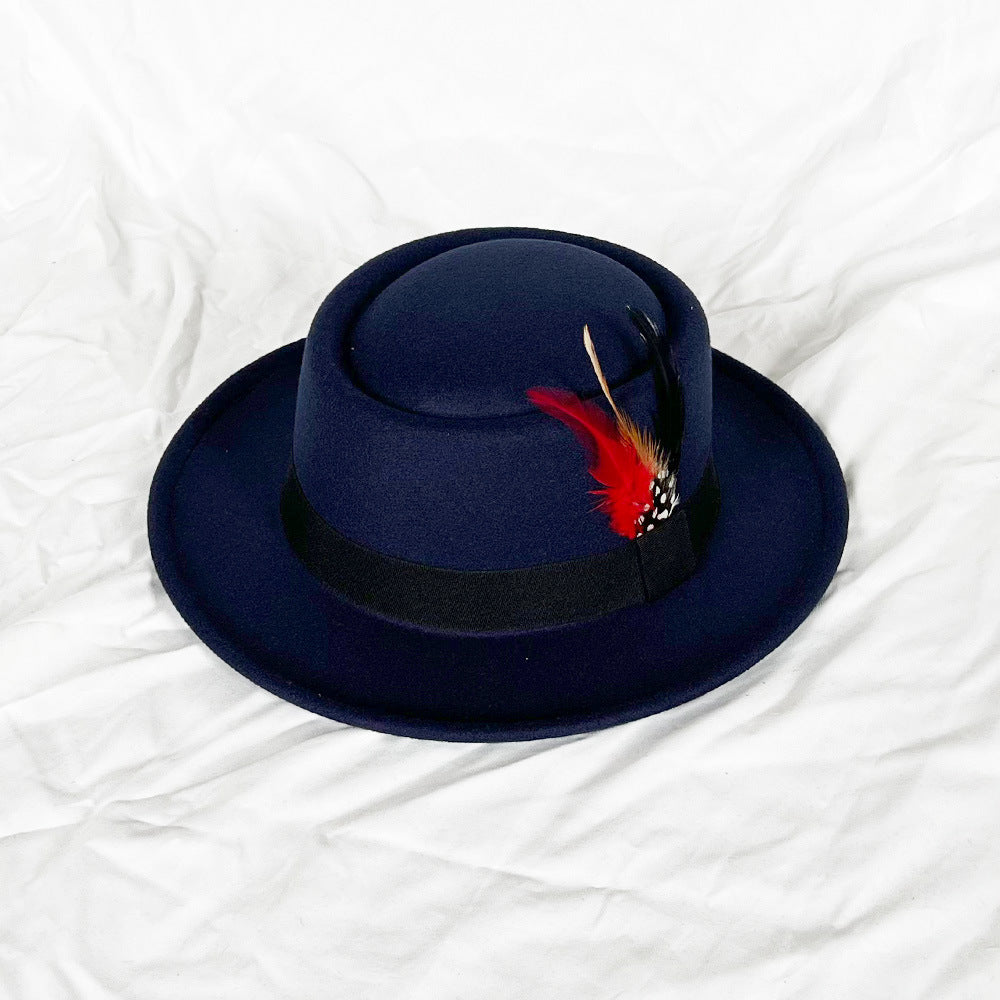 Classic White Feather Top Hat