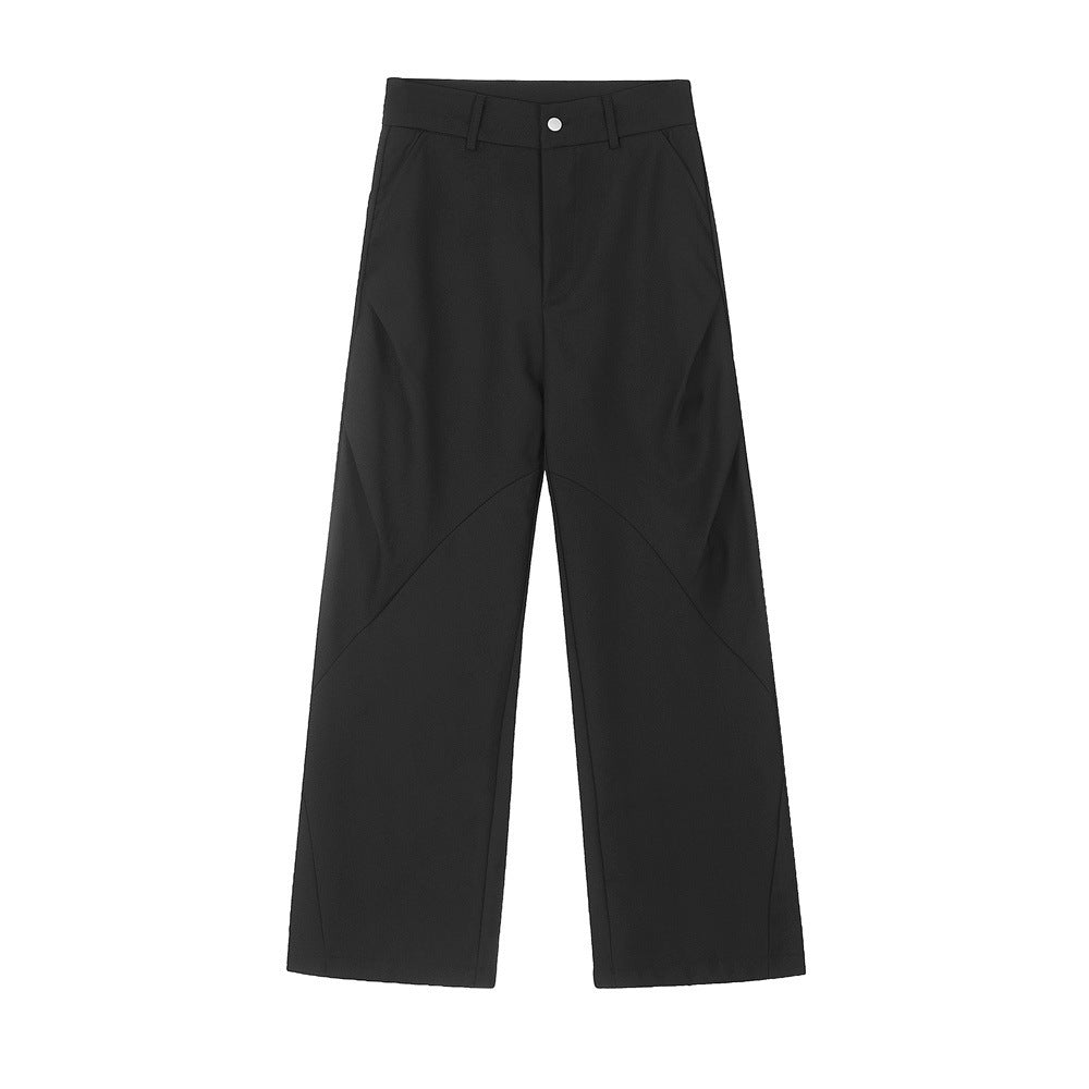 Bold Style Solid Color Suit Pants