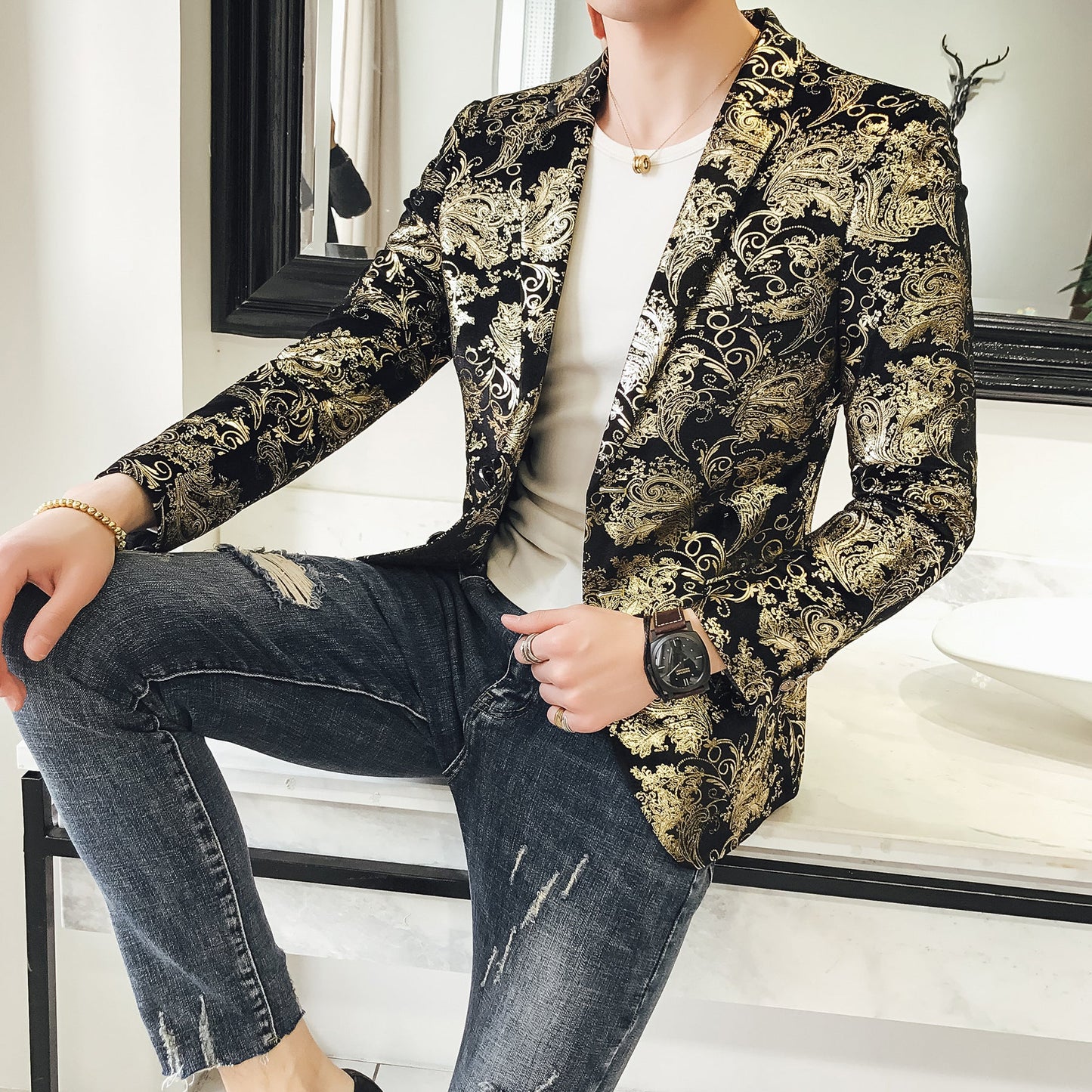 Urban Chic Color-Block Plus-Size Suit Jacket Sean Powell Apparel