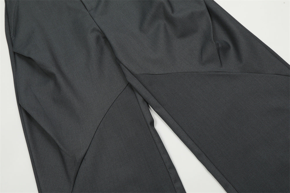 Bold Style Solid Color Suit Pants