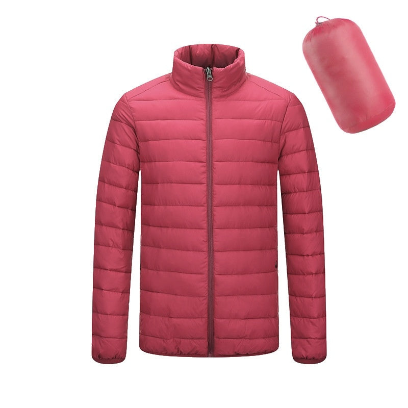 Men's Lightweight Hooded Coat Winter Warm Solid Color Zipper Jacket Fashion Portable Outerwear Top Clothing Sean Powell Apparel