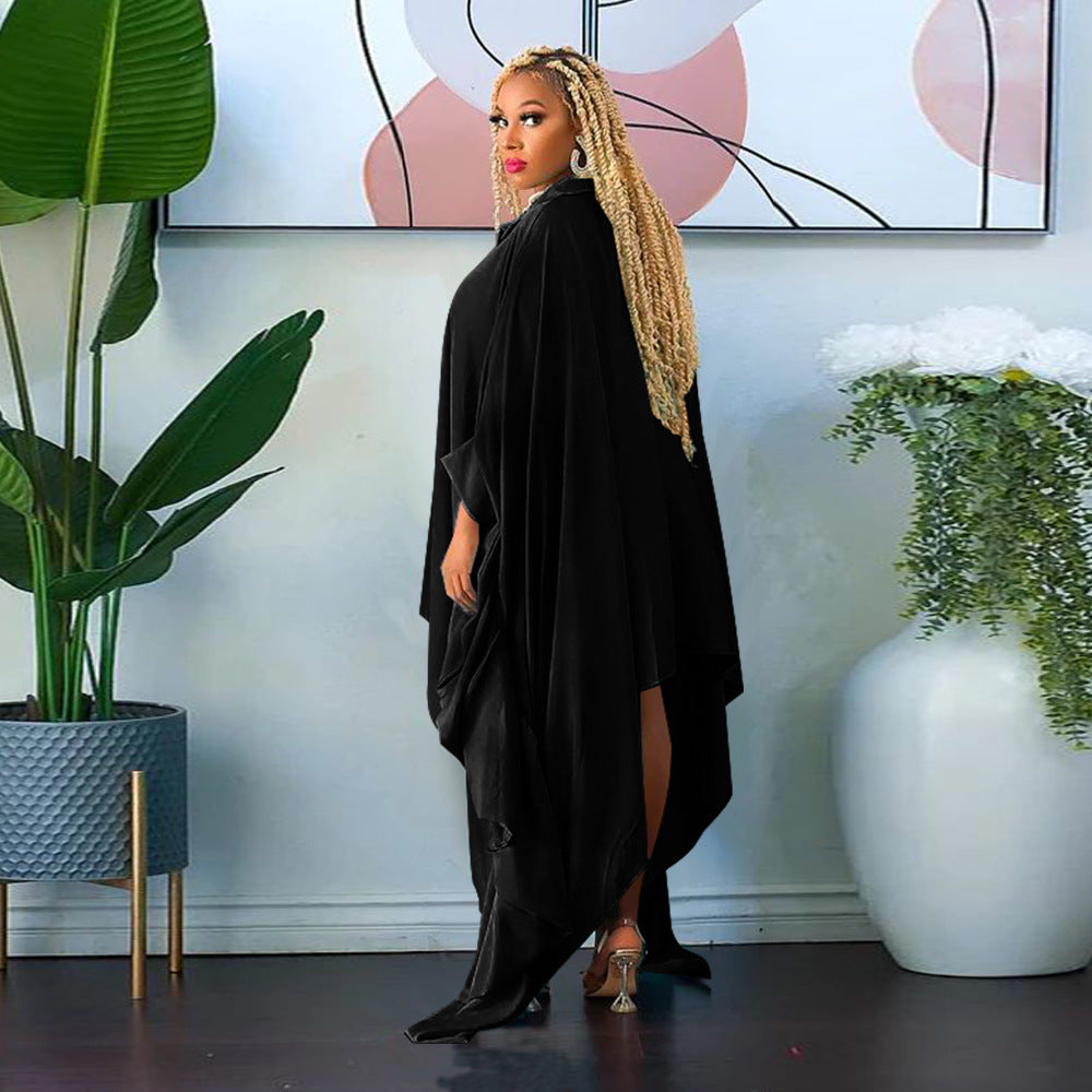 Sculpted Comfort Plus-Size Batwing Dress