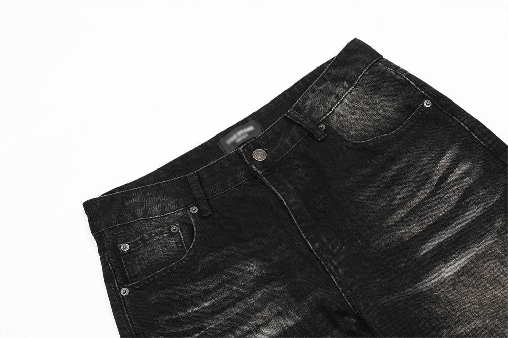 Men’s Washed White Bootcut Denim Jeans