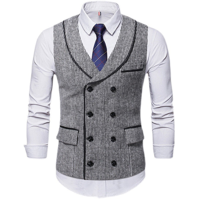 Classic Stripe Edge Relaxed Vest