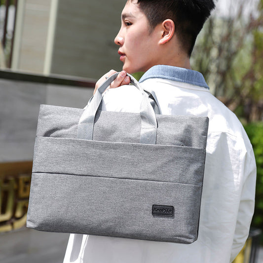 Mens Fashion Casual Solid Color Handbag Briefcase