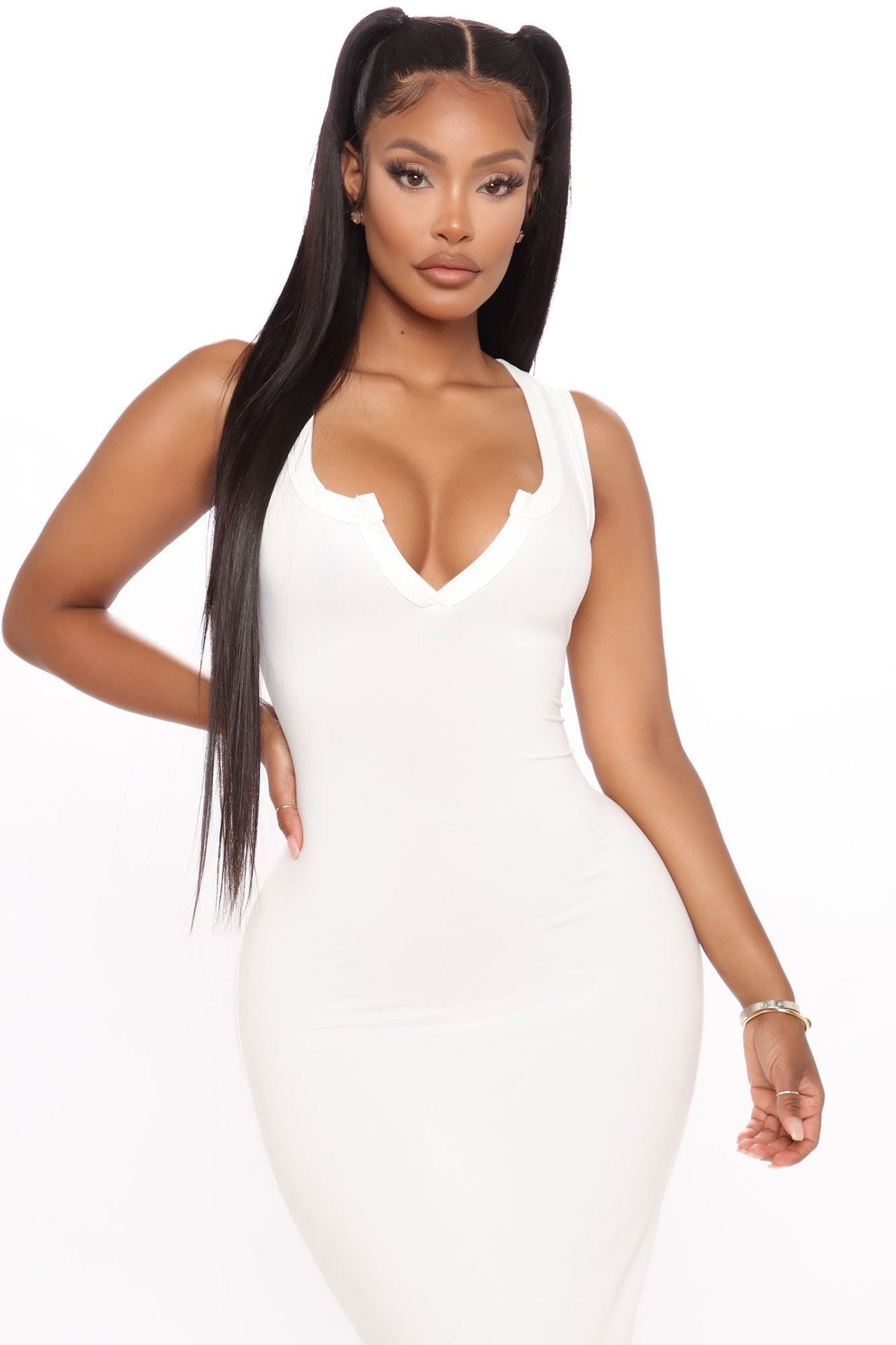 V-Neck S-Curve Elegance Dress