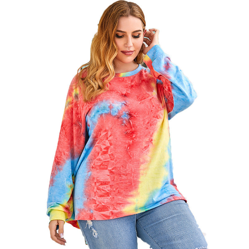Dream Swirl Tie-Dye Pullover – Plus Size Edition