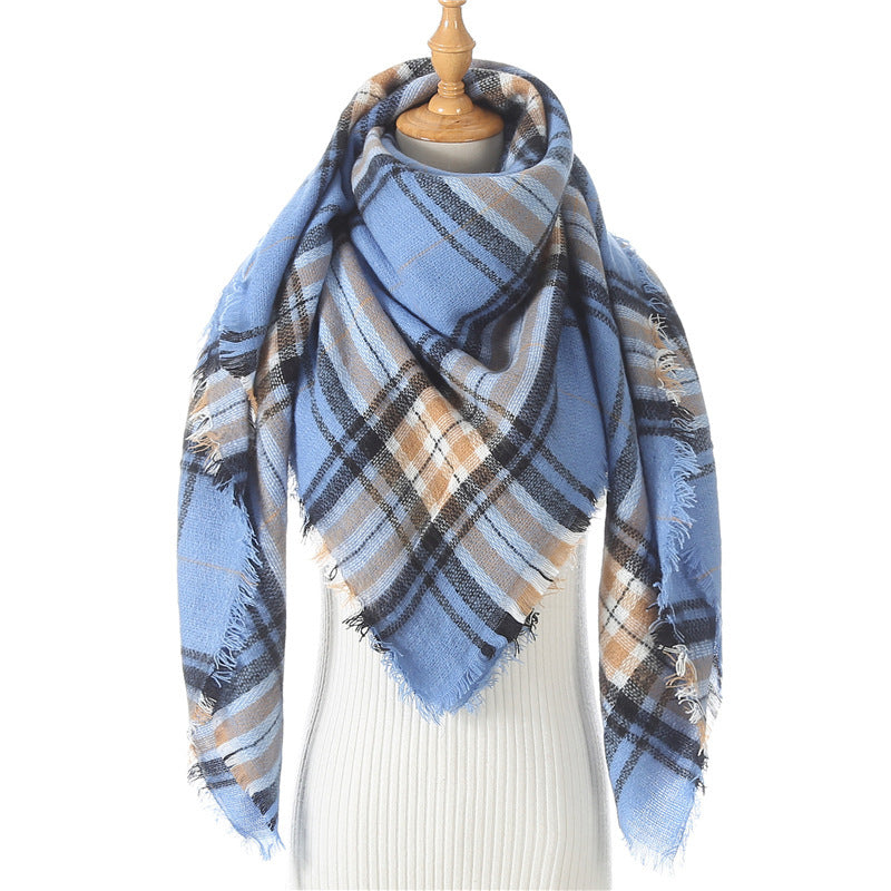 Autumn Plaid Cashmere Wrap