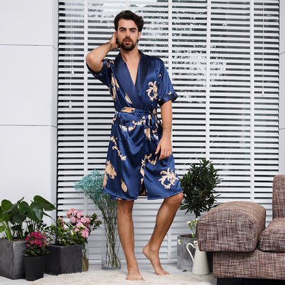 Dragon Embrace Silk Pajama Shorts