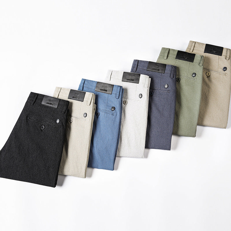 Elite Plaid Stretch Slim Pants