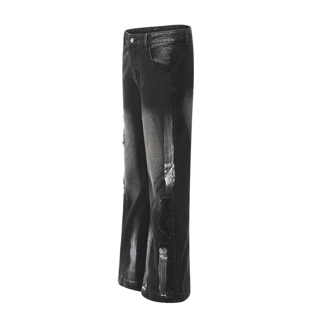 Men's Fashion Loose Fit Bootcut Denim Pants