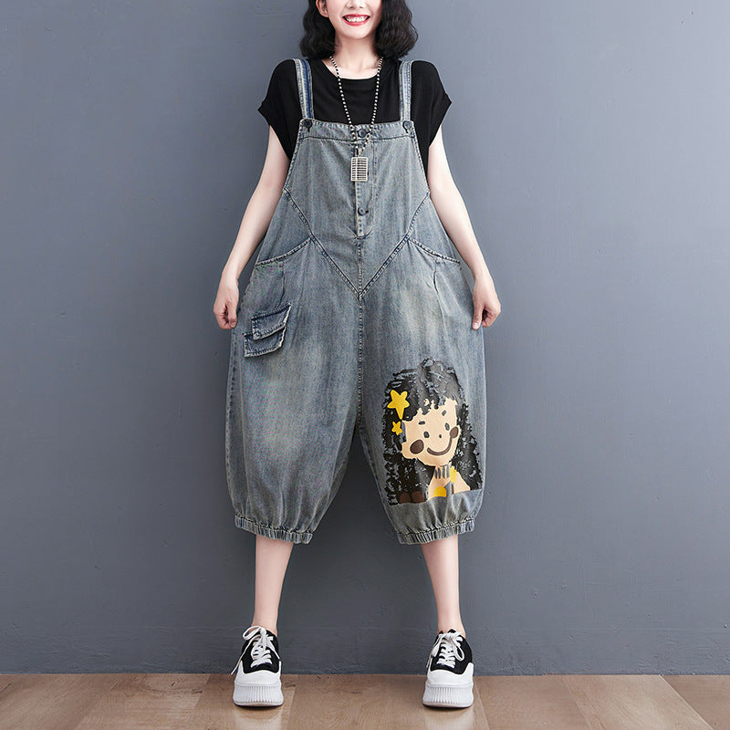 Easy Fit Denim Jumpsuit