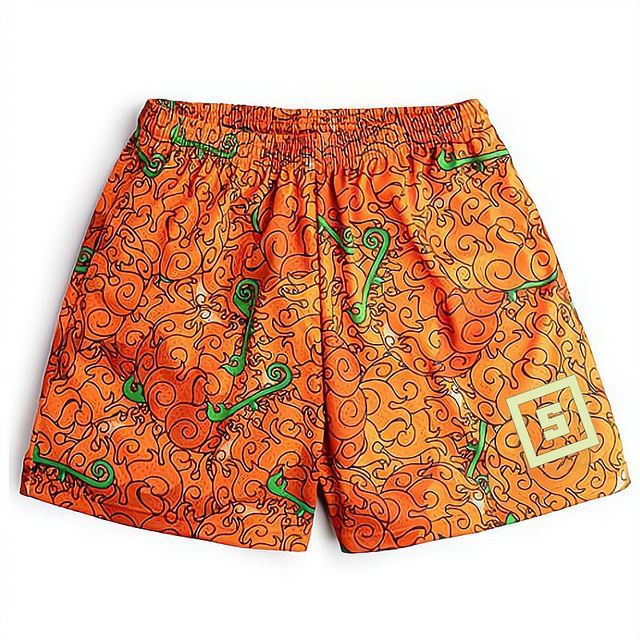 Anime Workout Shorts – Men’s Devil Fruit Training Apparel