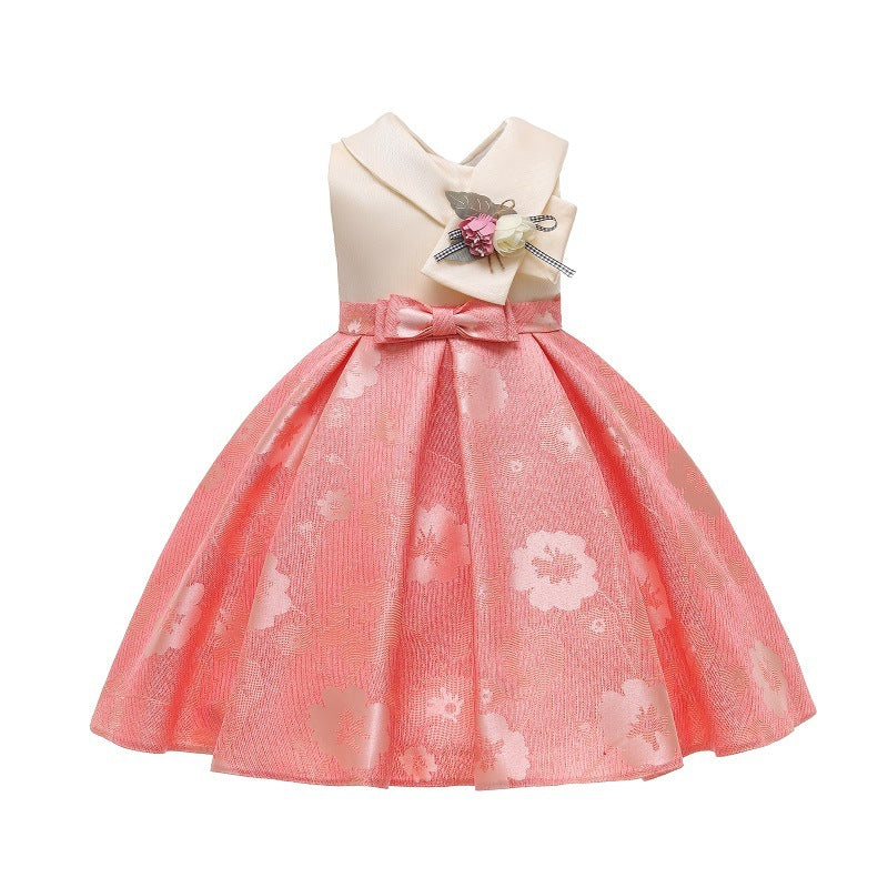 Floral Grace: Elegant V-Neck Dress