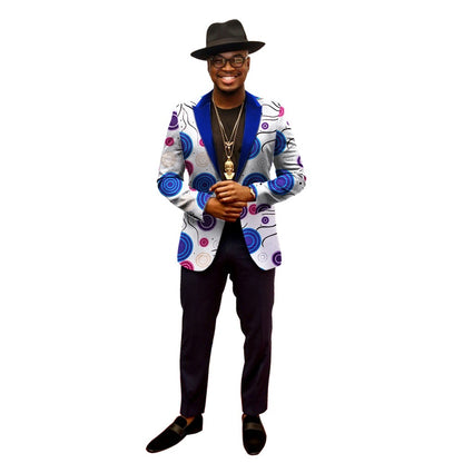 Patterned Elegance Blazer