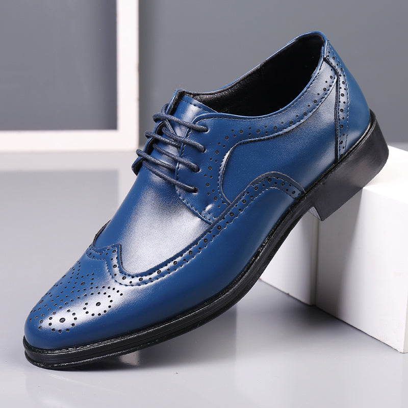 Urban Carved Leather Block Slip-Ons for Men
