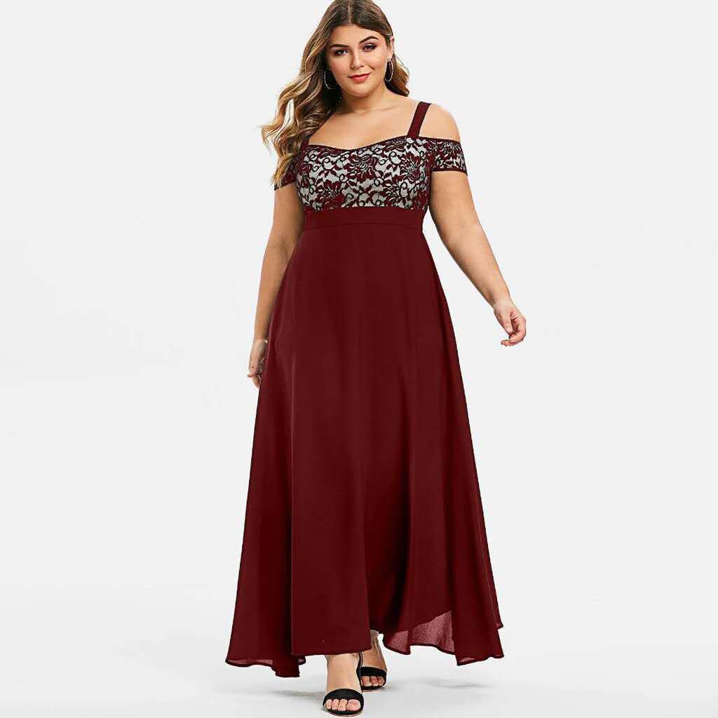 Lace Blossom Off-Shoulder Dress
