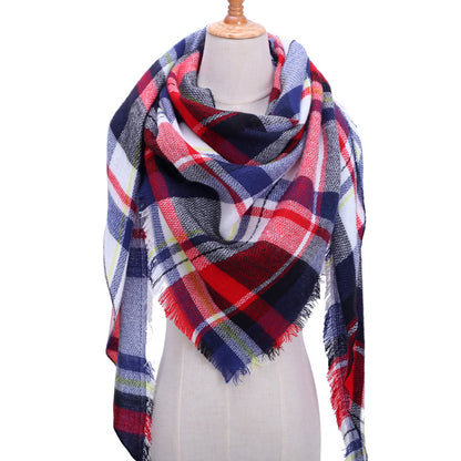 Autumn Plaid Cashmere Wrap