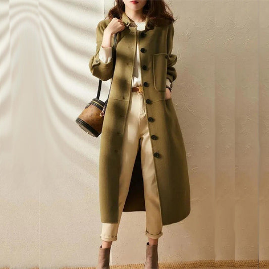 Chic Elegance: Women's Autumn and Winter Thick Woolen Coat