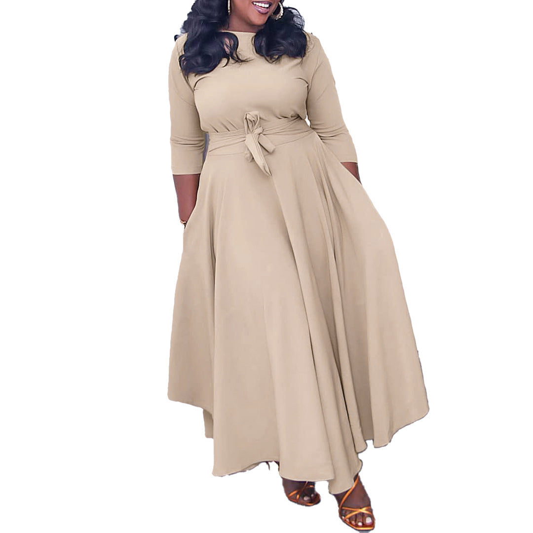 Sculpted Elegance Plus Dress