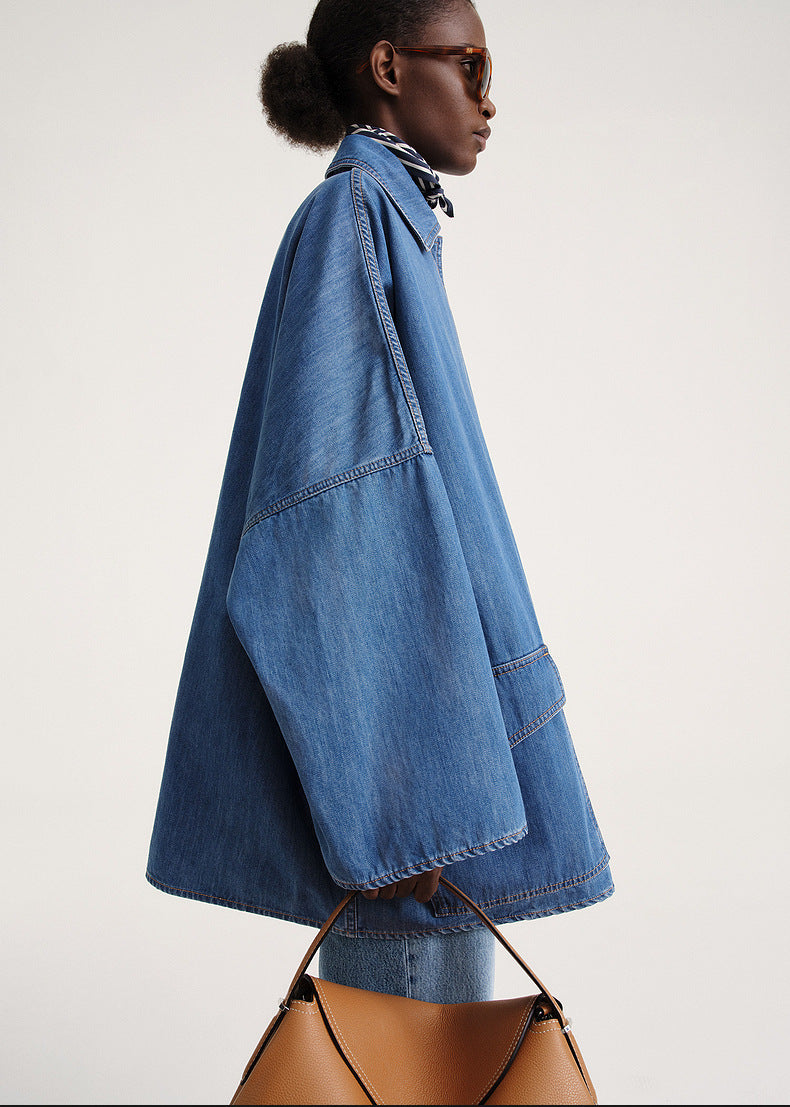 Timeless Flow Denim Overcoat