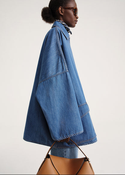 Timeless Flow Denim Overcoat
