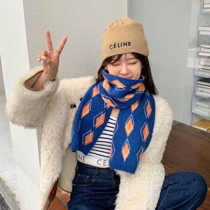 Urban Diamond Knitted Scarf
