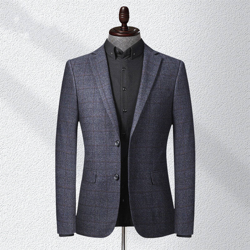 No-Iron Classic Plaid Blazer
