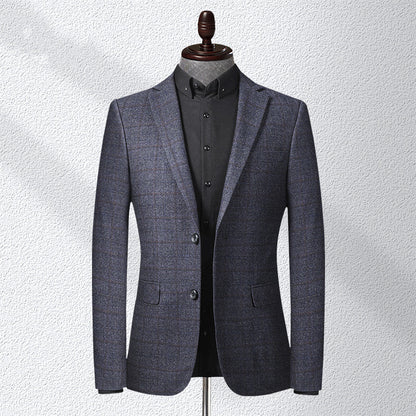 No-Iron Classic Plaid Blazer