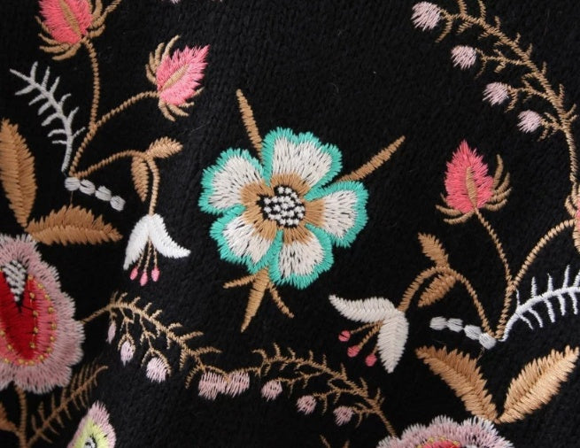 Urban Blossom Embroidered Pullover
