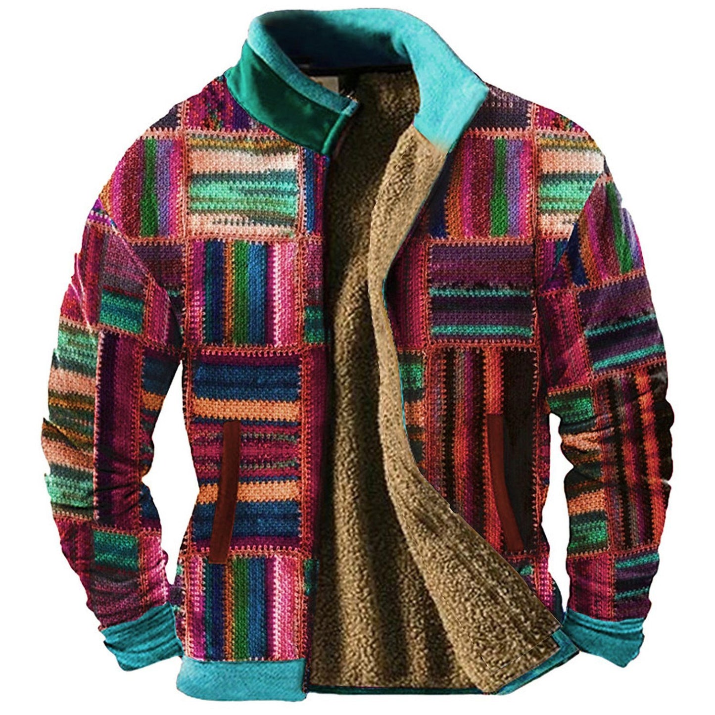 Urban Mosaic Casual Jacket