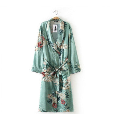 Timeless Elegance: Gown & Kimono Cardigan Set