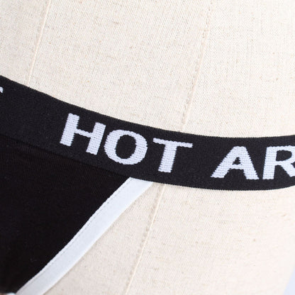 Vibrant Contrast Trim Thong Panties