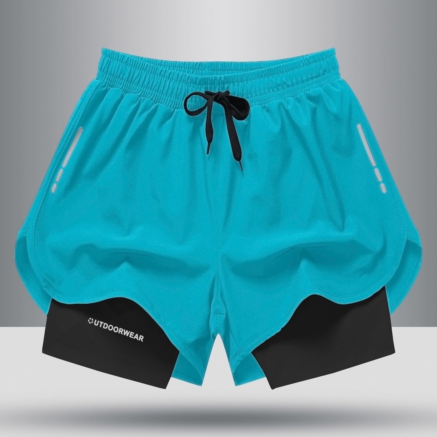 Men’s Double-Layer Training Shorts – Quick-Dry Activewear