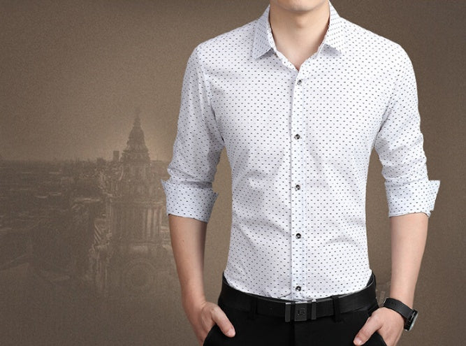 Slim Fit Polka Dot Men’s Shirt