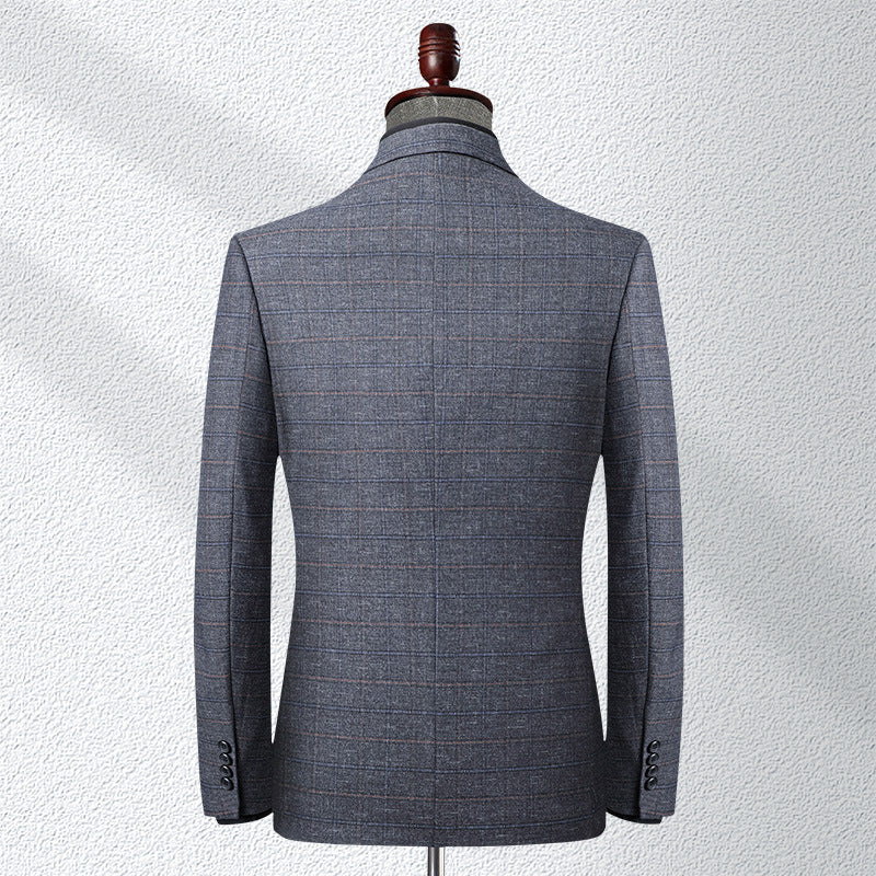 No-Iron Classic Plaid Blazer