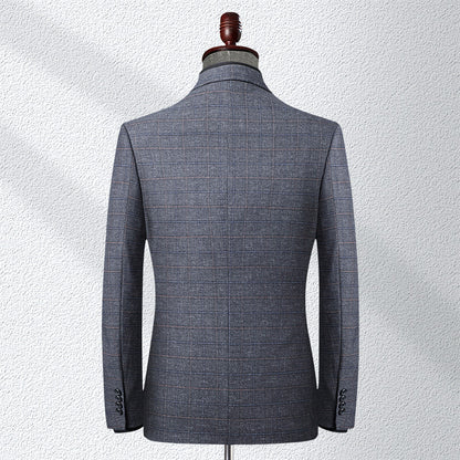 No-Iron Classic Plaid Blazer