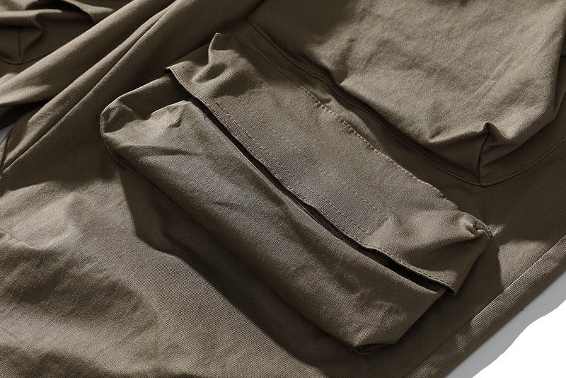 Men’s Drawstring Ankle Cargo Pants with Pockets