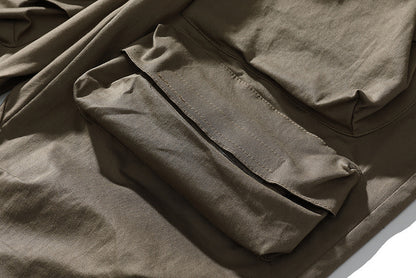 Men’s Drawstring Ankle Cargo Pants with Pockets