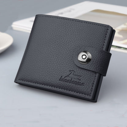 Classic Retro Short Clasp Wallet for Men