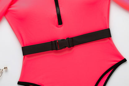 Radiant Splash: Fluorescent Beachwear
