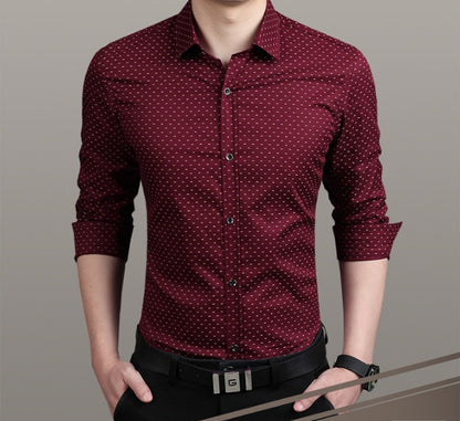 Slim Fit Polka Dot Men’s Shirt