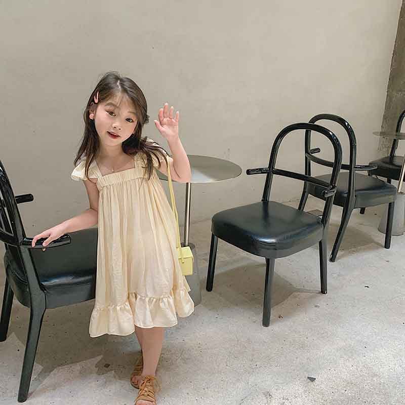 Flutter Bliss: Sweet Flying Sleeve Dress